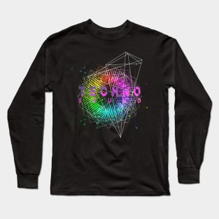 Techno Music Sound Explosion EDM Festival Long Sleeve T-Shirt